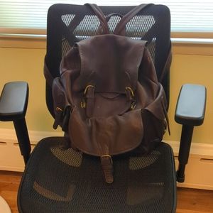 Leather backpack